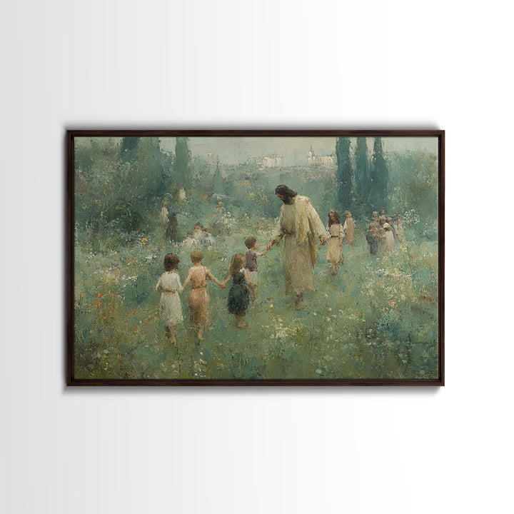 Manger In The Mist – Framed Canvas Print – Christian Wall Art – Christian Art Canvas – Christmas Art – Moody Christmas Art – Jesus Christma