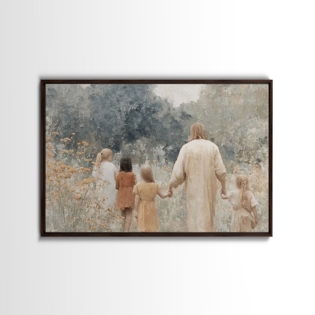 Fields Of Promise | Framed Canvas Print | Christian Art Canvas | Jesus Painting | Christian Decor For Home | Large Christian Art | Christia