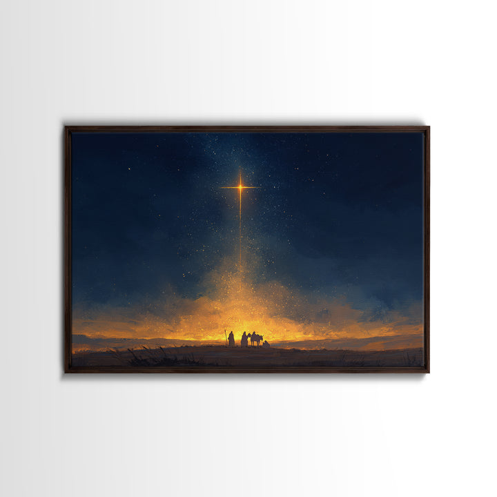 Star Of Wonder – Framed Canvas Print – Christian Christmas Art – Christmas Wall Art – Christmas Canvas Wall Art – Christian Art Canvas – Ch