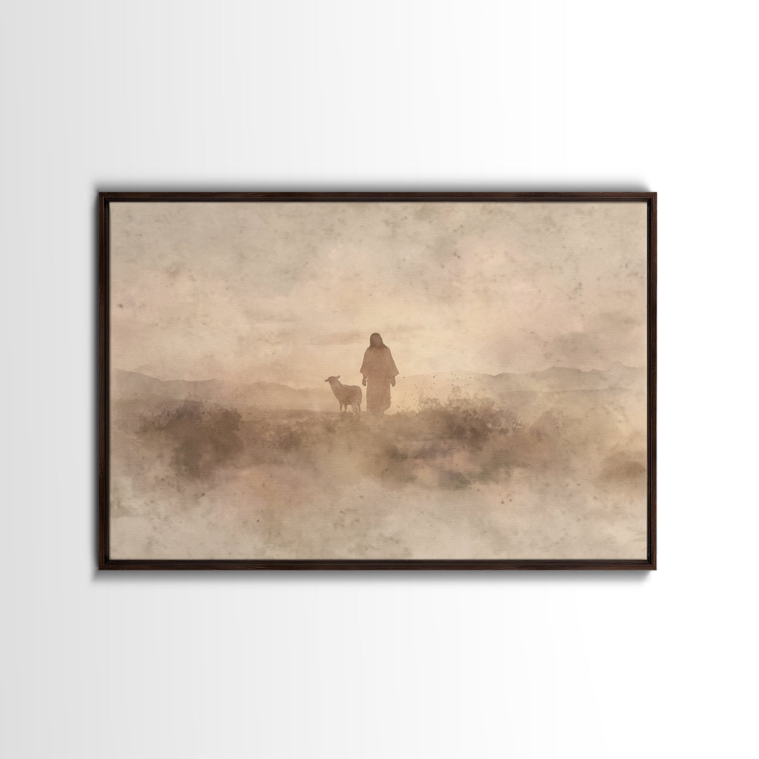 Dust Of Mercy | Framed Canvas Print | Christian Art Canvas | Subtle Christian Art | Jesus Painting | Christian Wall Art | Christian Decorat