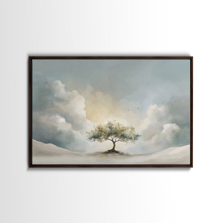 Tree Of Promise | Framed Canvas Print | Christian Wall Art | Christian Art Canvas | Christian Decor | Minimalist Christian Art