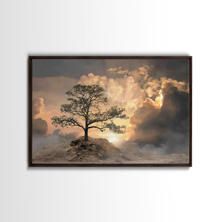 Dawn Of Renewal - Framed Canvas Print - Christian Art Canvas - Christian Wall Art - Christian Gift - Unique Christian Art - Moody Christian