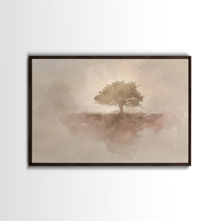 Rooted In Faith - Framed Canvas Print - Christian Art Canvas - Christian Wall Art - Christian Decoration - Subtle Christian Art - Christian