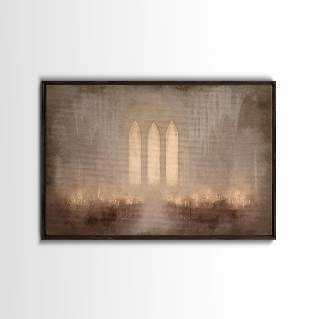 Sanctuary Dawn – Framed Canvas Print – Christian Art Canvas – Christmas Wall Art – Moody Christmas Art – Christian Art – Christian Decorati