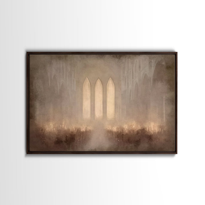 Sanctuary Dawn – Framed Canvas Print – Christian Art Canvas – Christmas Wall Art – Moody Christmas Art – Christian Art – Christian Decorati