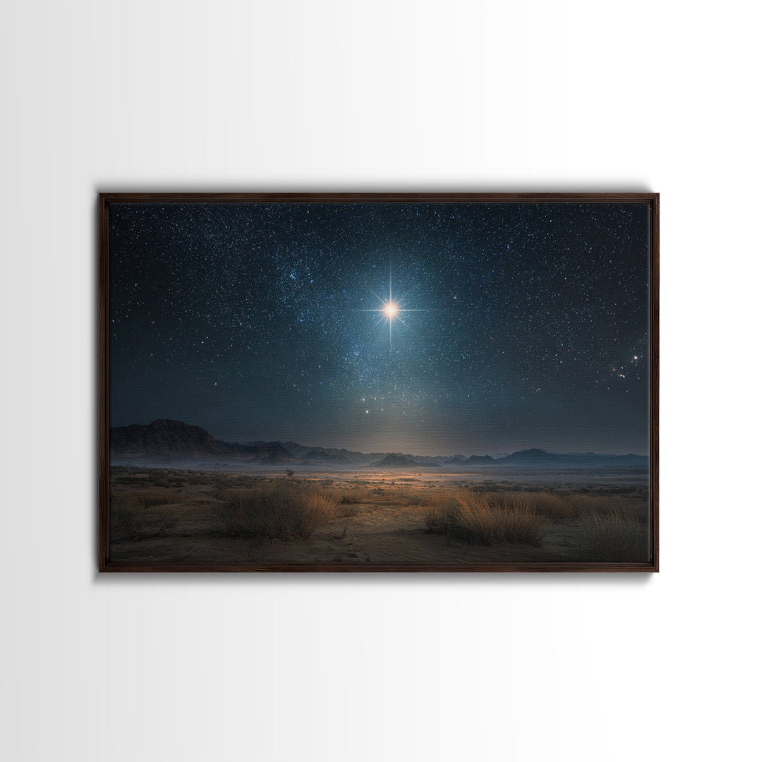 Eternal Dawn Star – Framed Canvas Print – Christian Art Canvas – Christmas Wall Art – Christian Christmas Art – Christian Decoration – Chri