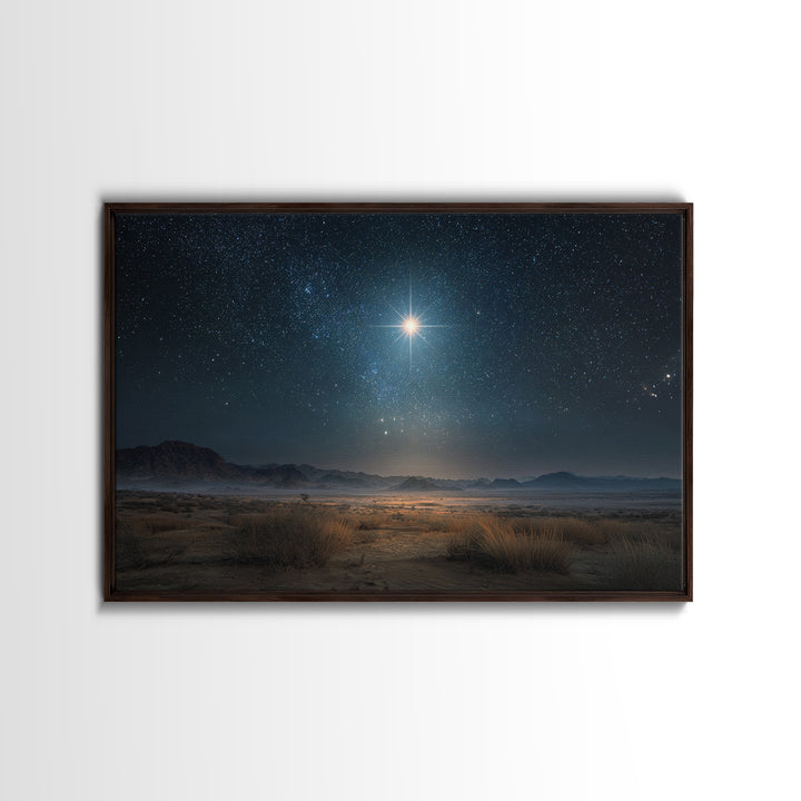 Eternal Dawn Star – Framed Canvas Print – Christian Art Canvas – Christmas Wall Art – Christian Christmas Art – Christian Decoration – Chri