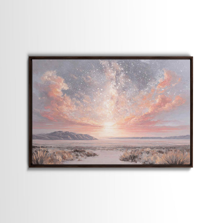 Silent Bethlehem Star, Framed Canvas Print, Christian Art Canvas, Christmas Wall Art, Christian Christmas Art, Jesus Christmas Art, Christi