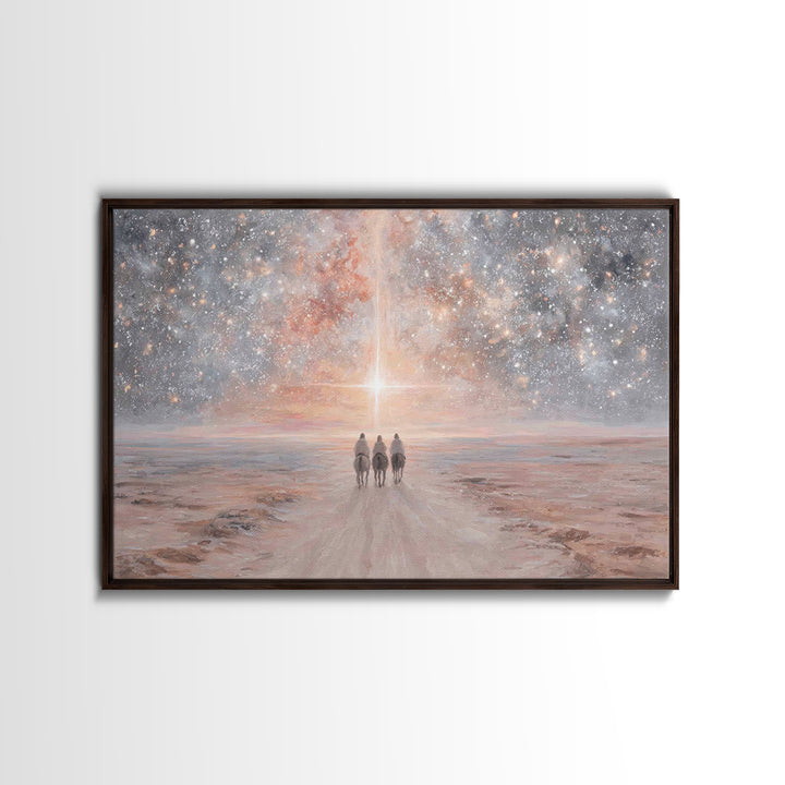 Journey Of The Magi – Framed Canvas Print – Christian Christmas Art – Christian Art Canvas – Christmas Wall Art – Christian Decor For Home