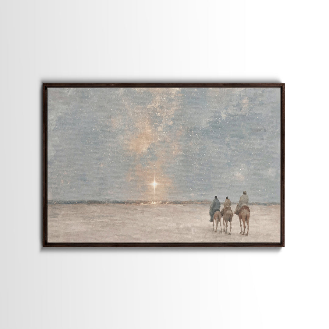 Holy Dawn Star | Framed Canvas Print | Christian Art Canvas | Christmas Art Prints | Christian Wall Art | Christian Christmas Art | Christi