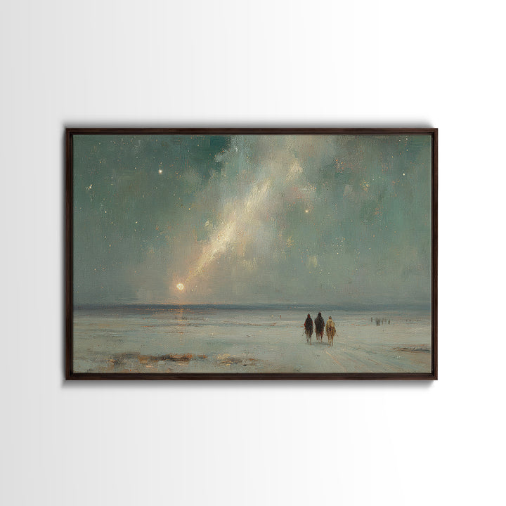Heaven’s Radiant Sign – Framed Canvas Print – Christian Art Canvas – Christmas Art Prints – Christian Wall Art – Christian Decoration – Chr