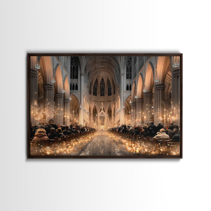 Sacred Illumination – Framed Canvas Print – Christmas Art Prints – Christian Art Canvas – Christian Christmas Decorations – Christian Gift