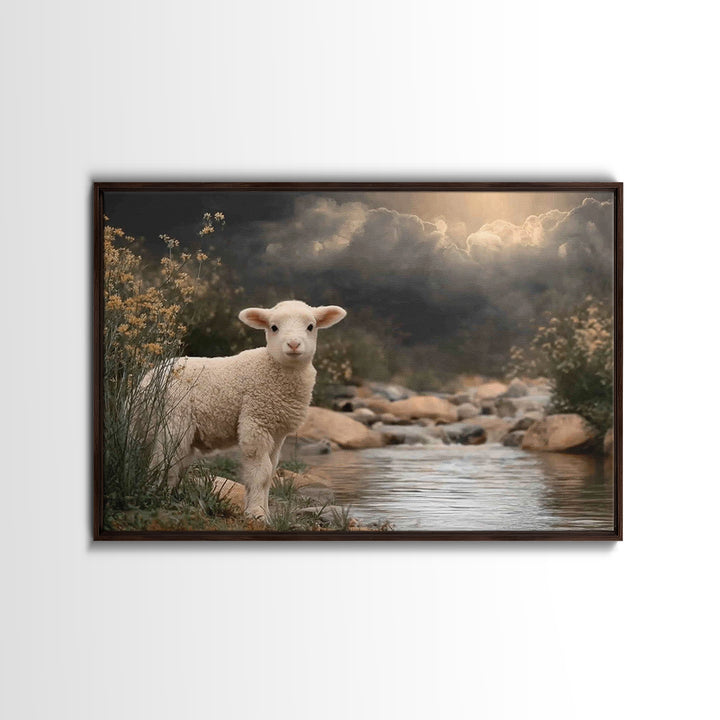 Light Of Innocence, Framed Canvas Print, Christian Wall Art, Christian Painting, Subtle Christian Art, Christian Art Canvas