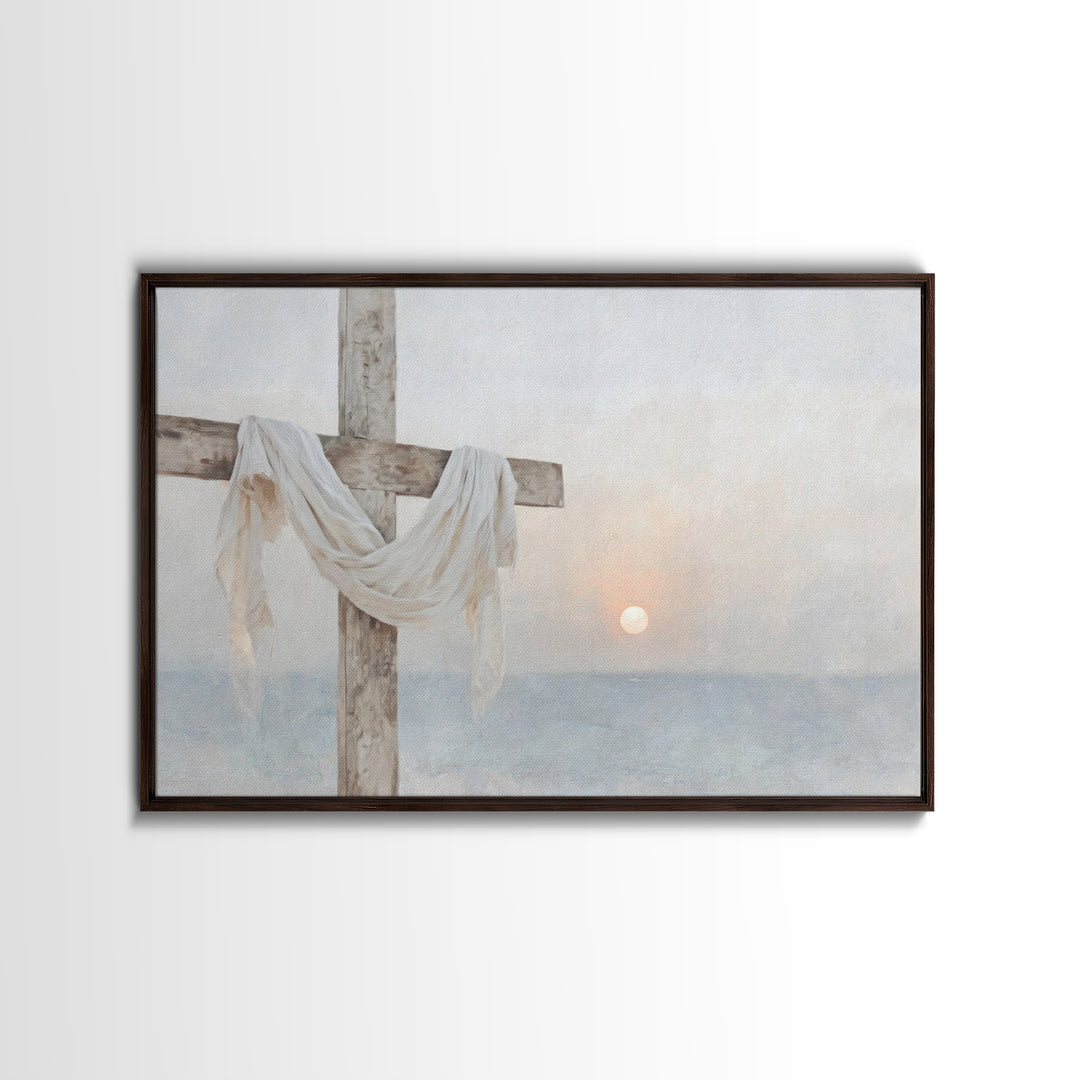 Morning Of Redemption | Framed Canvas Print | Christian Wall Art | Subtle Christian Art | Christian Art Canvas | Christian Painting