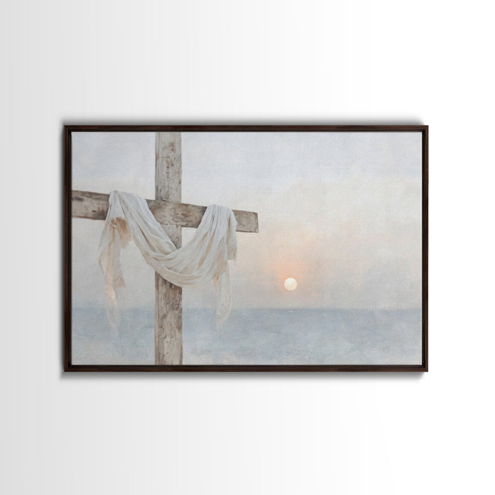 Morning Of Redemption | Framed Canvas Print | Christian Wall Art | Subtle Christian Art | Christian Art Canvas | Christian Painting