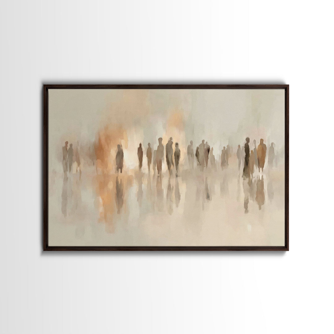 Pilgrims Of Light | Framed Canvas Print | Christian Painting | Christian Wall Art | Christian Decor | Christmas Art | Christian Art Canvas