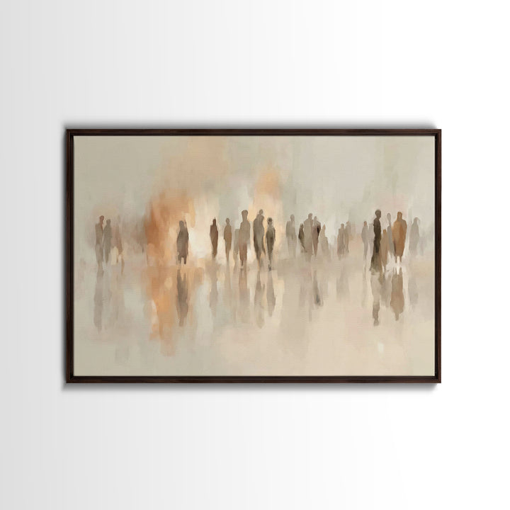 Pilgrims Of Light | Framed Canvas Print | Christian Painting | Christian Wall Art | Christian Decor | Christmas Art | Christian Art Canvas