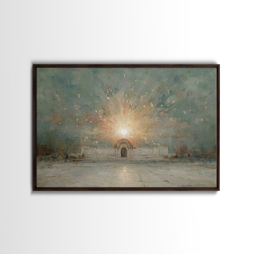 Radiant Gate | Framed Canvas Print | Christmas Art | Christian Painting | Christian Art Canvas | Christian Decor | Christian Wall Art