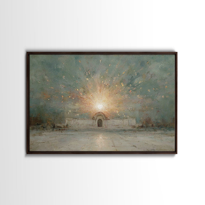 Radiant Gate | Framed Canvas Print | Christmas Art | Christian Painting | Christian Art Canvas | Christian Decor | Christian Wall Art