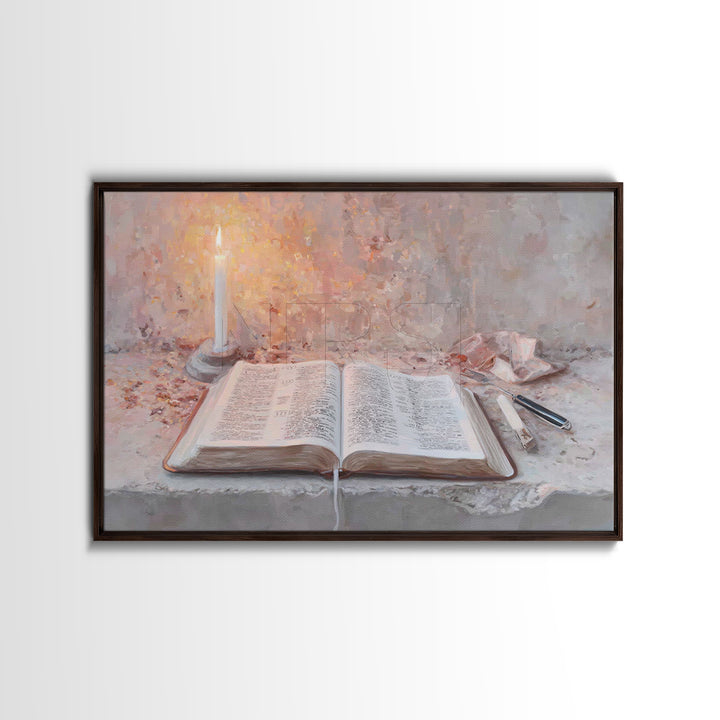 Light Of Wisdom | Framed Canvas Print | Christian Wall Art | Christian Painting | Christian Decor | Christian Art Canvas | Christmas Art