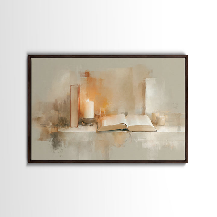 Quiet Revelation | Framed Canvas Print | Christian Decor | Christmas Art | Christian Wall Art | Christian Painting | Christian Art Canvas