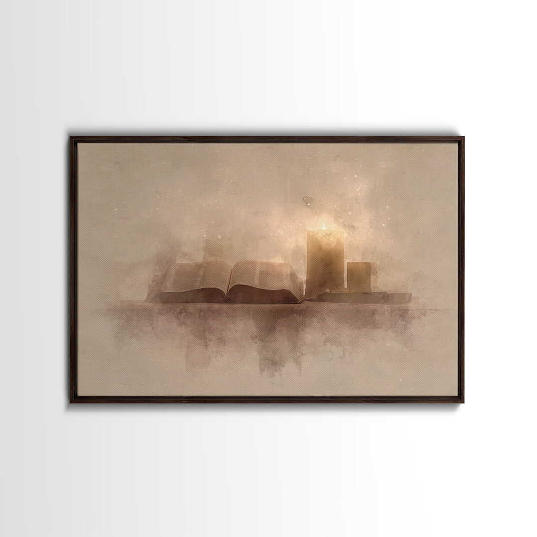 Eternal Word | Framed Canvas Print | Christmas Art | Christian Decor | Christian Art Canvas | Christian Wall Art | Christian Painting