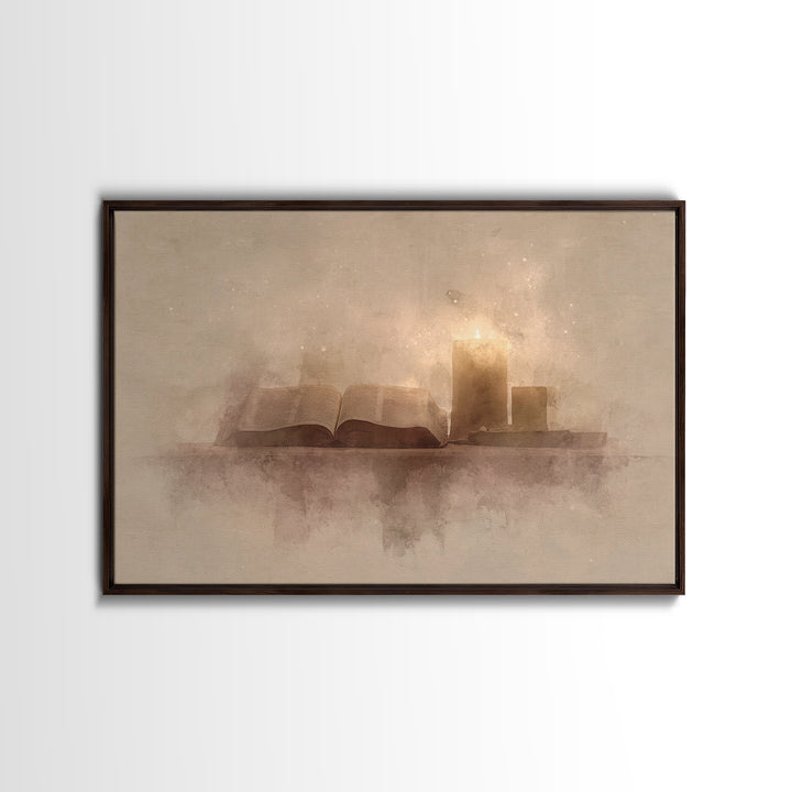 Eternal Word | Framed Canvas Print | Christmas Art | Christian Decor | Christian Art Canvas | Christian Wall Art | Christian Painting