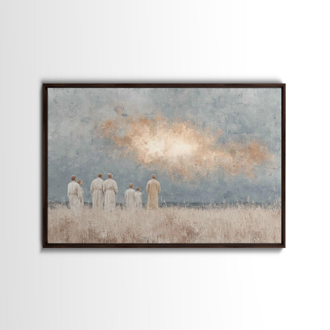 Heavenly Wonder – Framed Canvas Print – Christian Wall Art – Christian Christmas Art – Christian Art Canvas – Jesus Painting – Christmas Wa