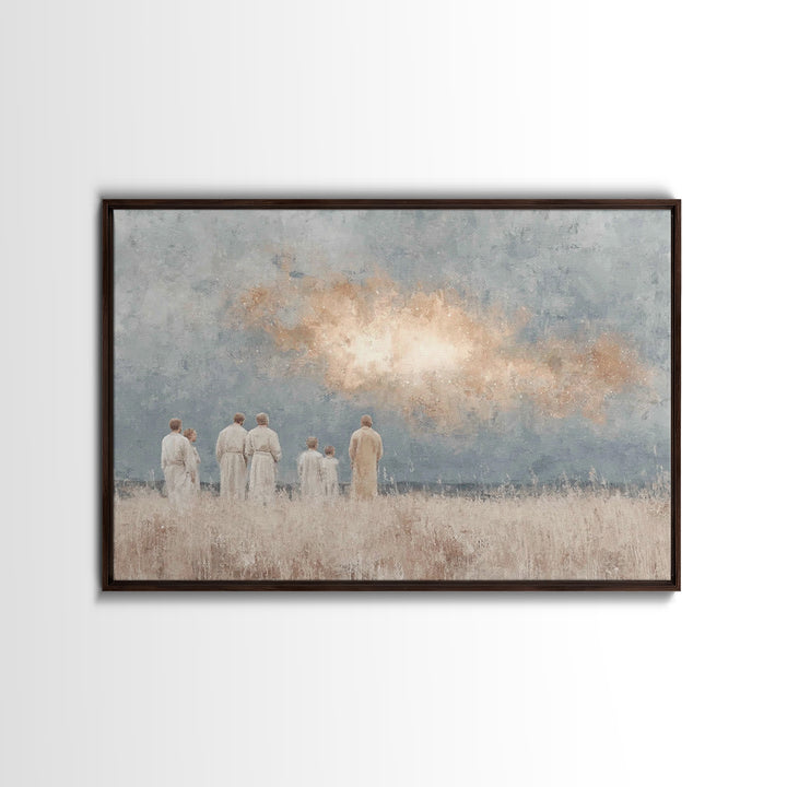 Heavenly Wonder – Framed Canvas Print – Christian Wall Art – Christian Christmas Art – Christian Art Canvas – Jesus Painting – Christmas Wa