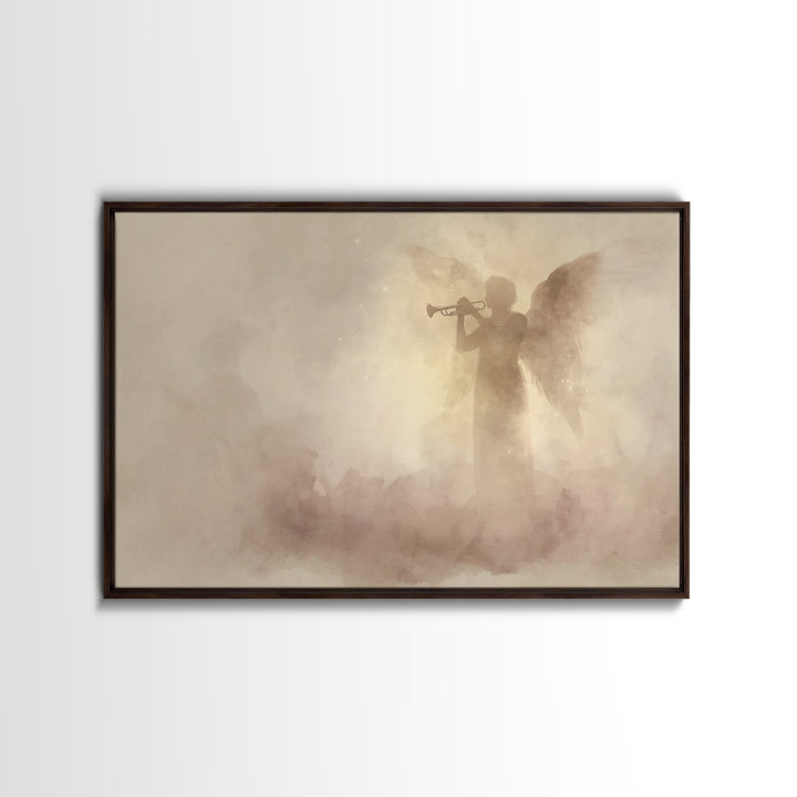 Celestial Messenger – Framed Canvas Print – Christian Art Canvas – Jesus Painting – Christian Christmas Art – Christian Wall Art – Christma