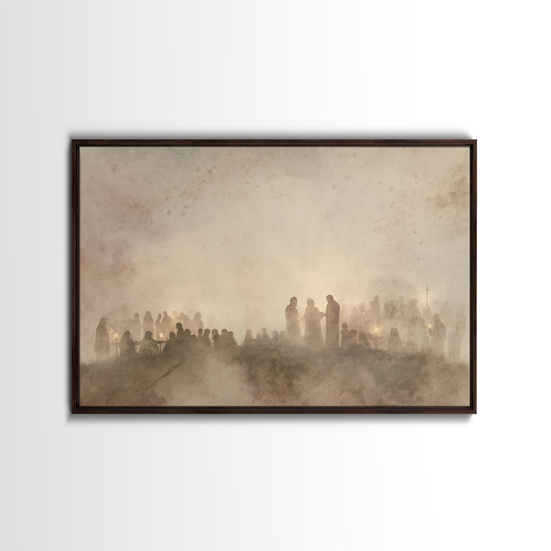 Soft Communion – Framed Canvas Print – Christian Wall Art – Christian Art Canvas – Christian Painting – Christian Christmas Art – Christmas