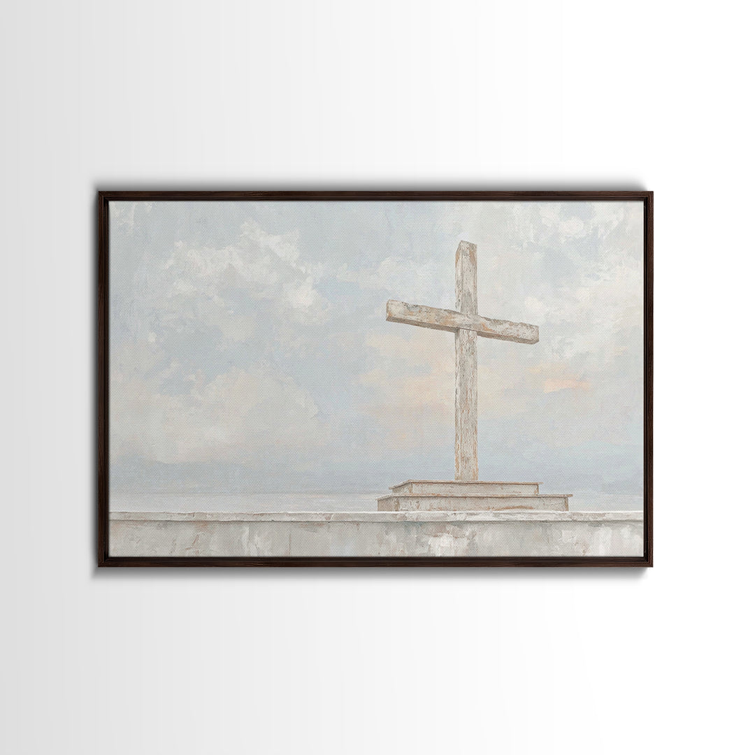 Light Of Redemption, Framed Canvas Print, Christian Wall Art, Christian Art Canvas, Subtle Christian Art, Christian Gift