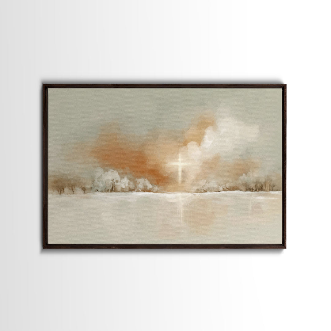 Star Of Salvation – Framed Canvas Print – Christian Wall Art – Christian Art Canvas – Christian Christmas Art – Christian Gift