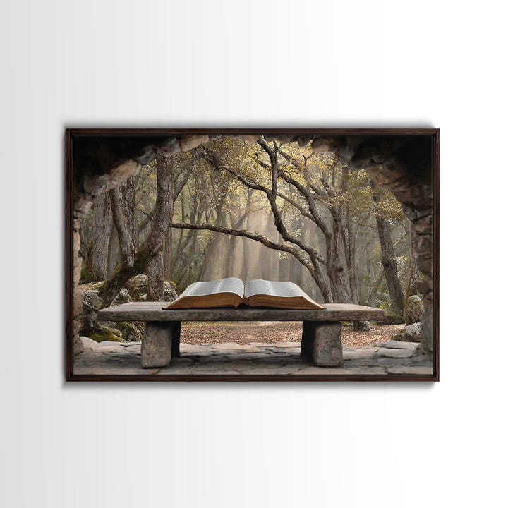 Serenity Of Word | Framed Canvas Print | Christian Wall Art | Christian Art Canvas | Subtle Christian Art | Christian Painting | Christian