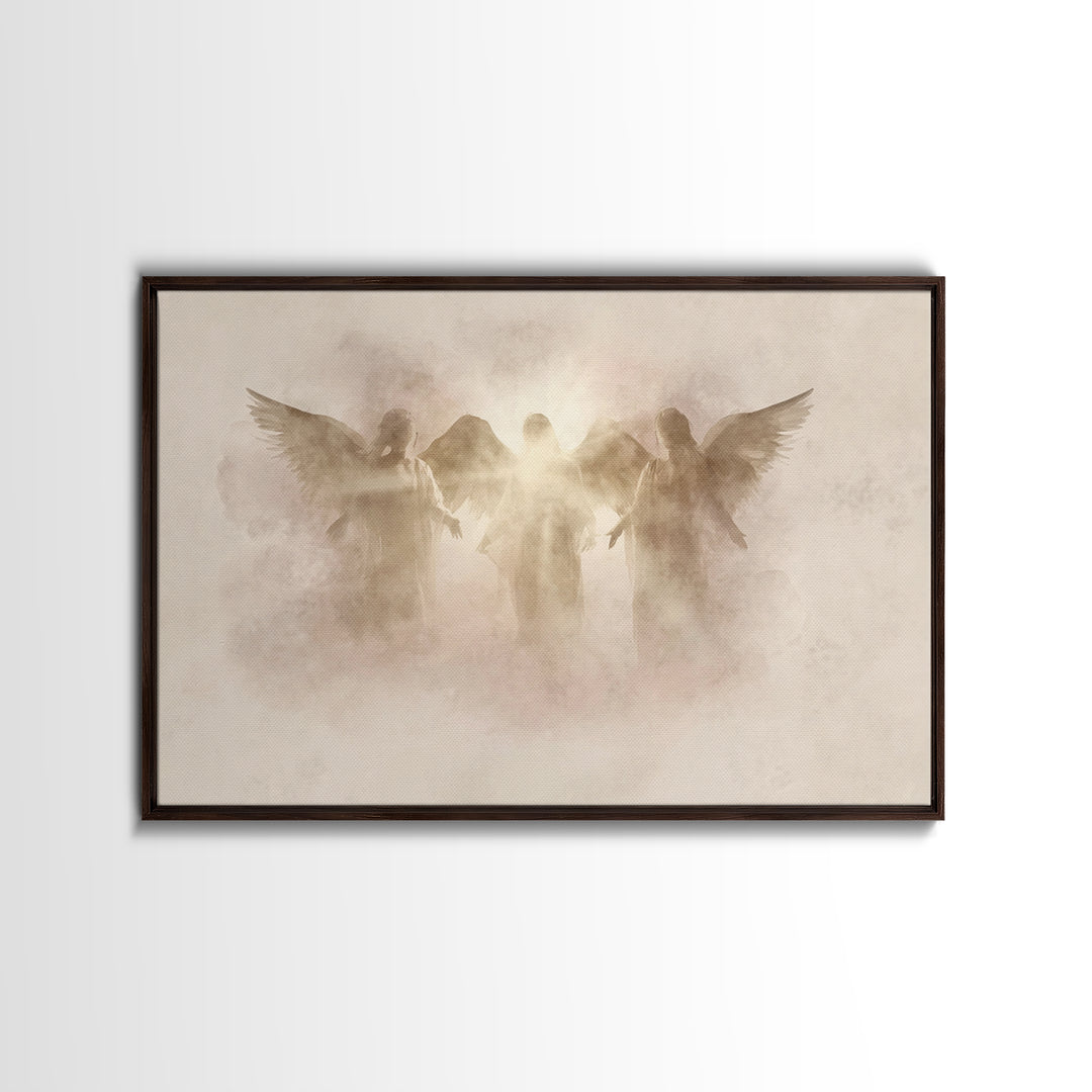 Trinity Of Light – Framed Canvas Print – Christian Art Canvas – Christian Wall Art – Christian Decor – Christmas Art – Subtle Christian Art