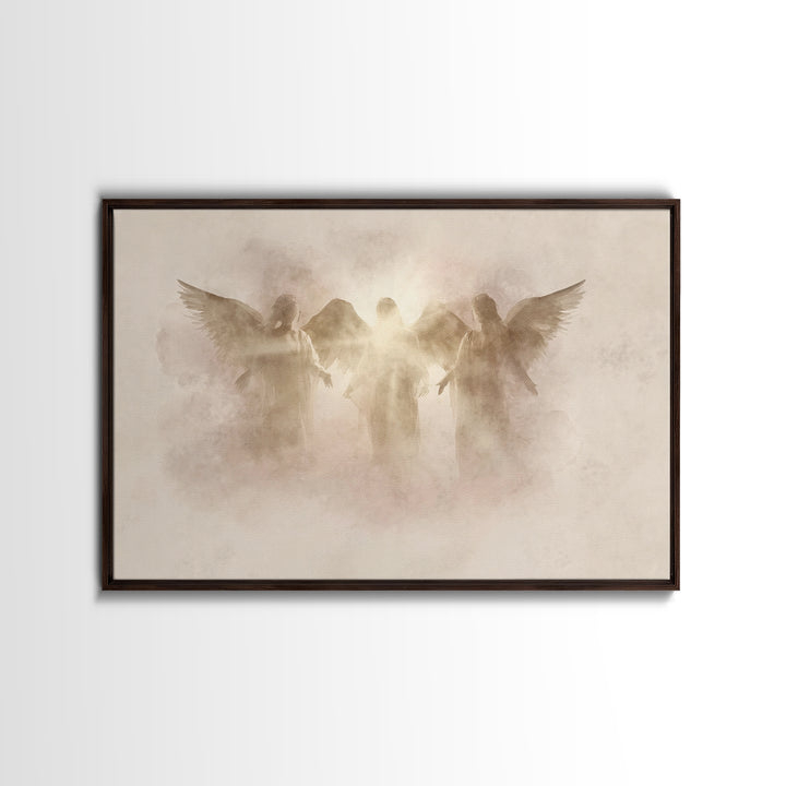 Trinity Of Light – Framed Canvas Print – Christian Art Canvas – Christian Wall Art – Christian Decor – Christmas Art – Subtle Christian Art