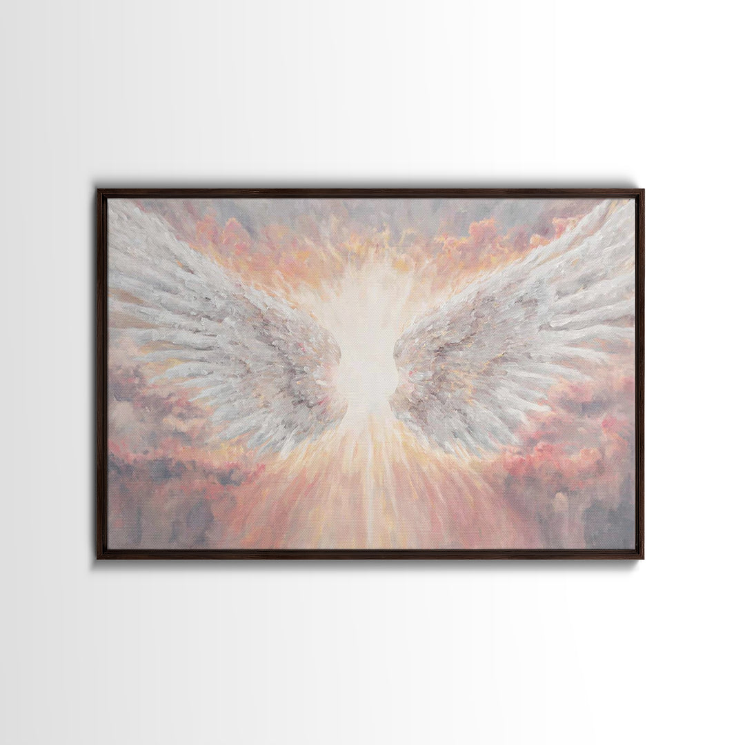 Heavenly Radiance – Framed Canvas Print – Christian Wall Art – Christian Art Canvas – Abstract Christian Art – Christian Art Painting – Chr