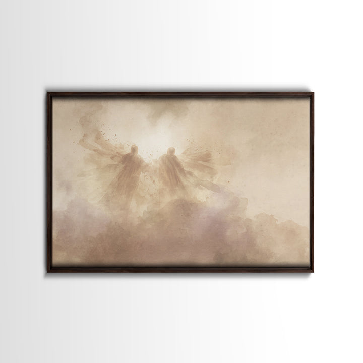 Dawn Flight, Framed Canvas Print, Christian Wall Art, Christian Art Canvas, Subtle Christian Art, Christian Christmas Art, Christian Decor
