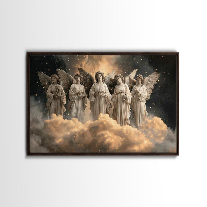 Cloudborn Host | Framed Canvas Print | Christian Art Canvas | Christian Wall Art | Large Christian Painting | Christian Christmas Art | Chr