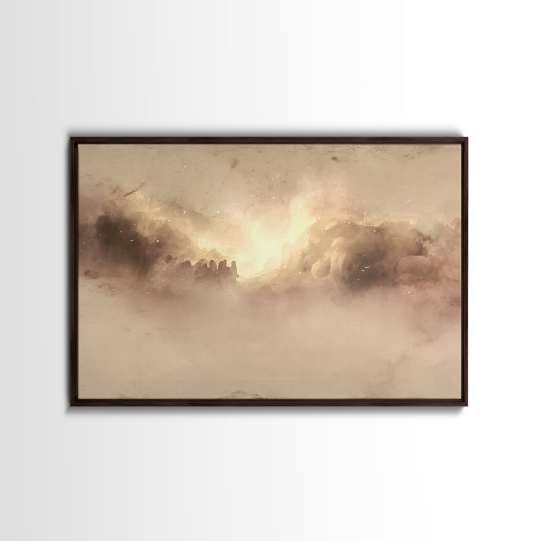 Celestial Worship – Framed Canvas Print – Christian Art Canvas – Christian Paintings – Christmas Wall Art – Subtle Christian Art – Christia