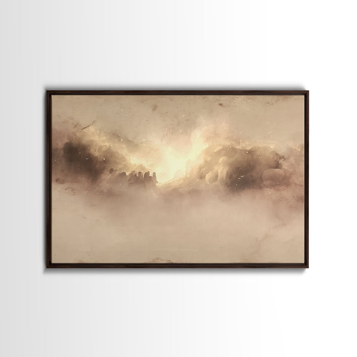 Celestial Worship – Framed Canvas Print – Christian Art Canvas – Christian Paintings – Christmas Wall Art – Subtle Christian Art – Christia