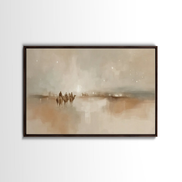 Pilgrims Of The Star | Framed Canvas Print | Christian Wall Art | Christian Art Canvas | Christmas Art | Christian Christmas Art