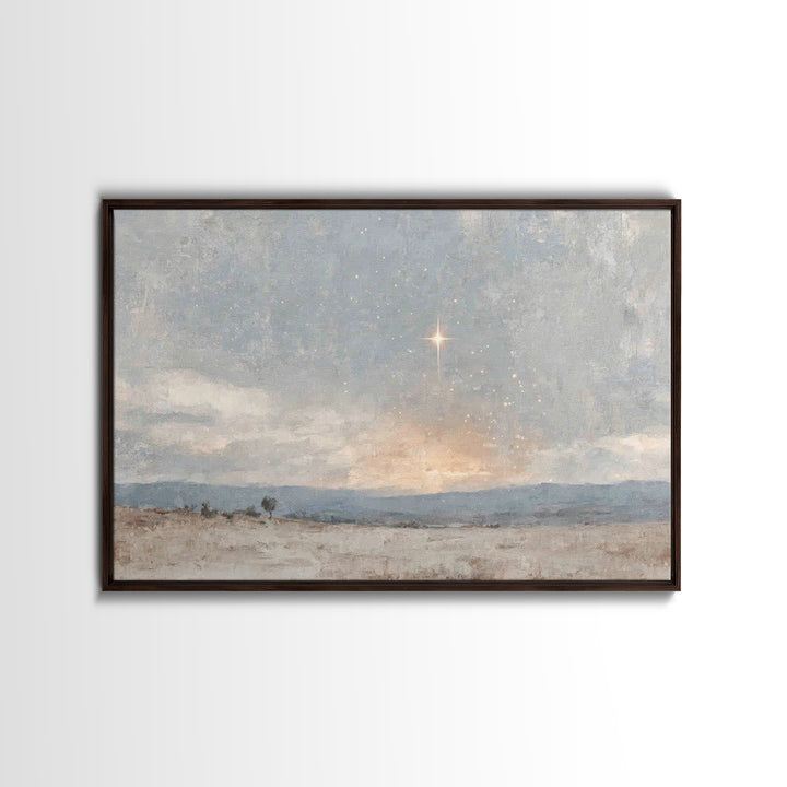 Star Of Salvation, Framed Canvas Print, Christian Art Canvas, Christian Christmas Art, Christian Wall Art, Christmas Art