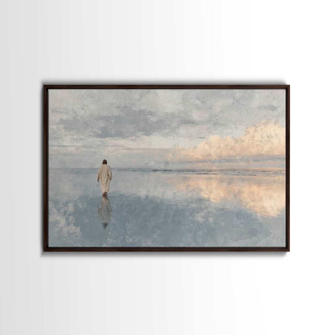 Walk Of Faith – Framed Canvas Print – Christian Wall Art – Christian Art Canvas – Christian Art – Christian Painting