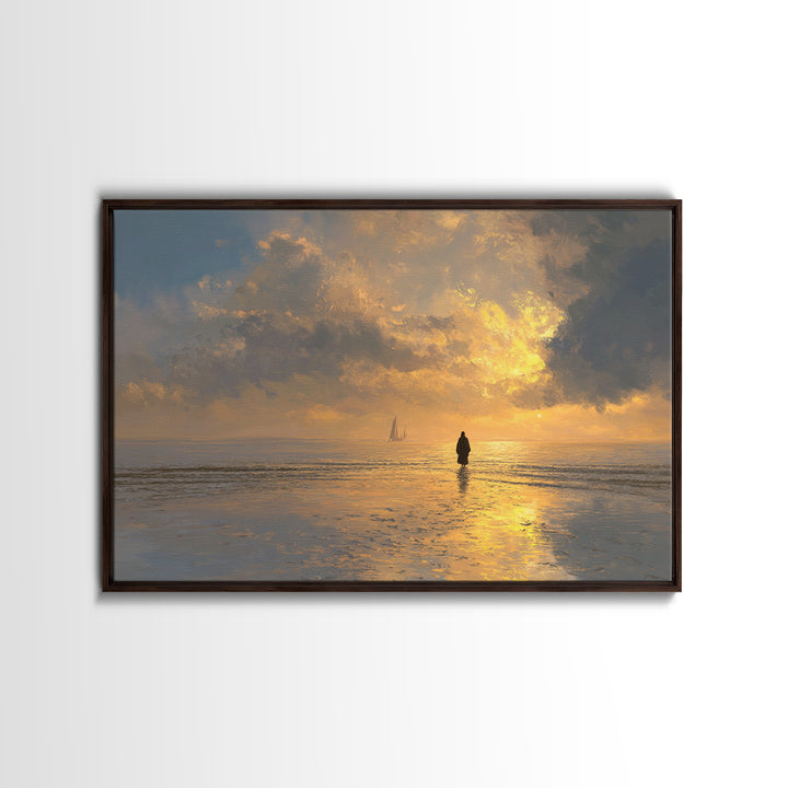 Sunset Promise – Framed Canvas Print – Christian Art Canvas – Jesus Painting – Christian Wall Art – Christmas Art – Christian Decor