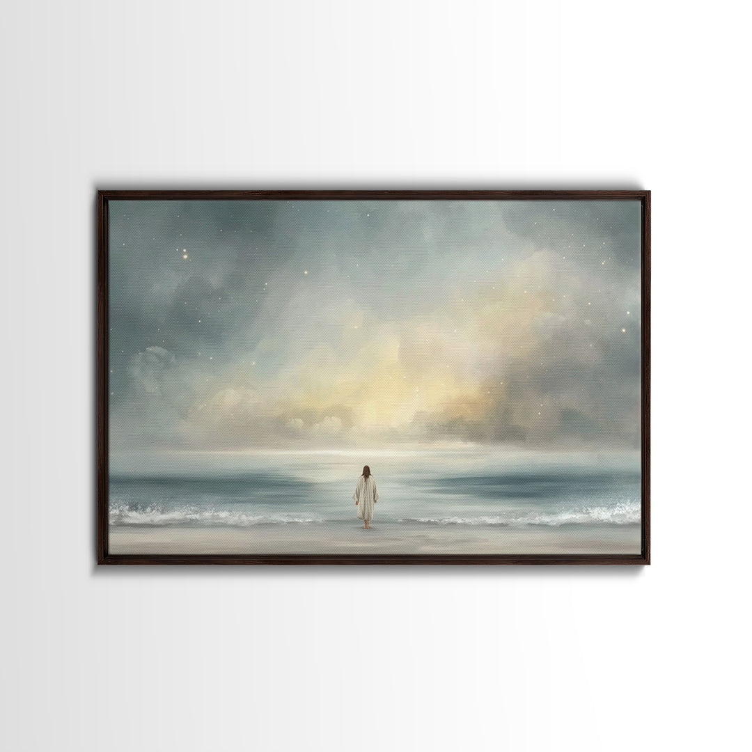 Eternal Dawn – Framed Canvas Print – Christian Wall Art – Jesus Painting – Christian Art Canvas – Christian Christmas Art – Christian Gift