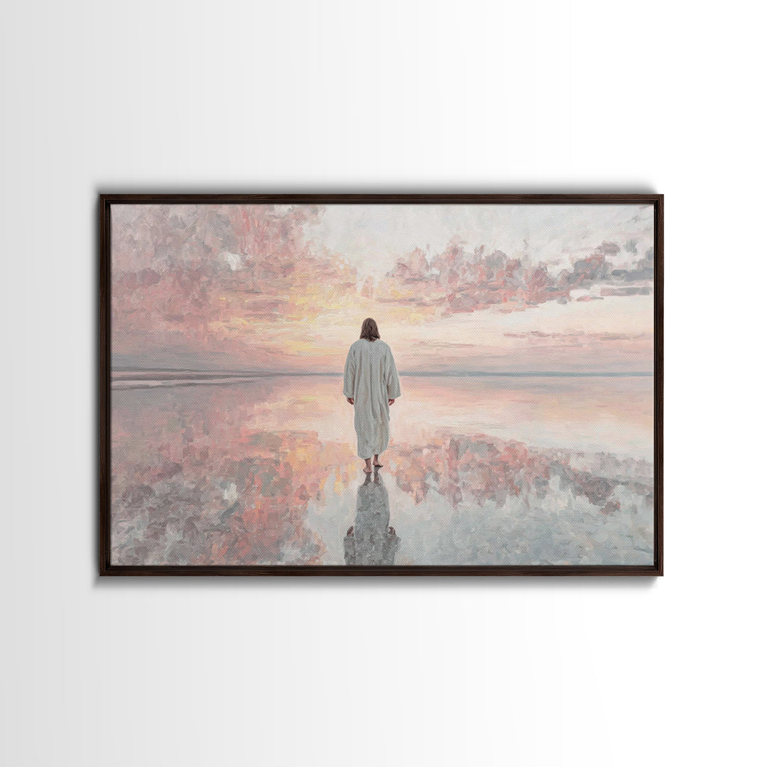 Blessed Path – Framed Canvas Print – Christian Christmas Art – Christian Wall Art – Christian Art Canvas – Jesus Painting – Christian Decor