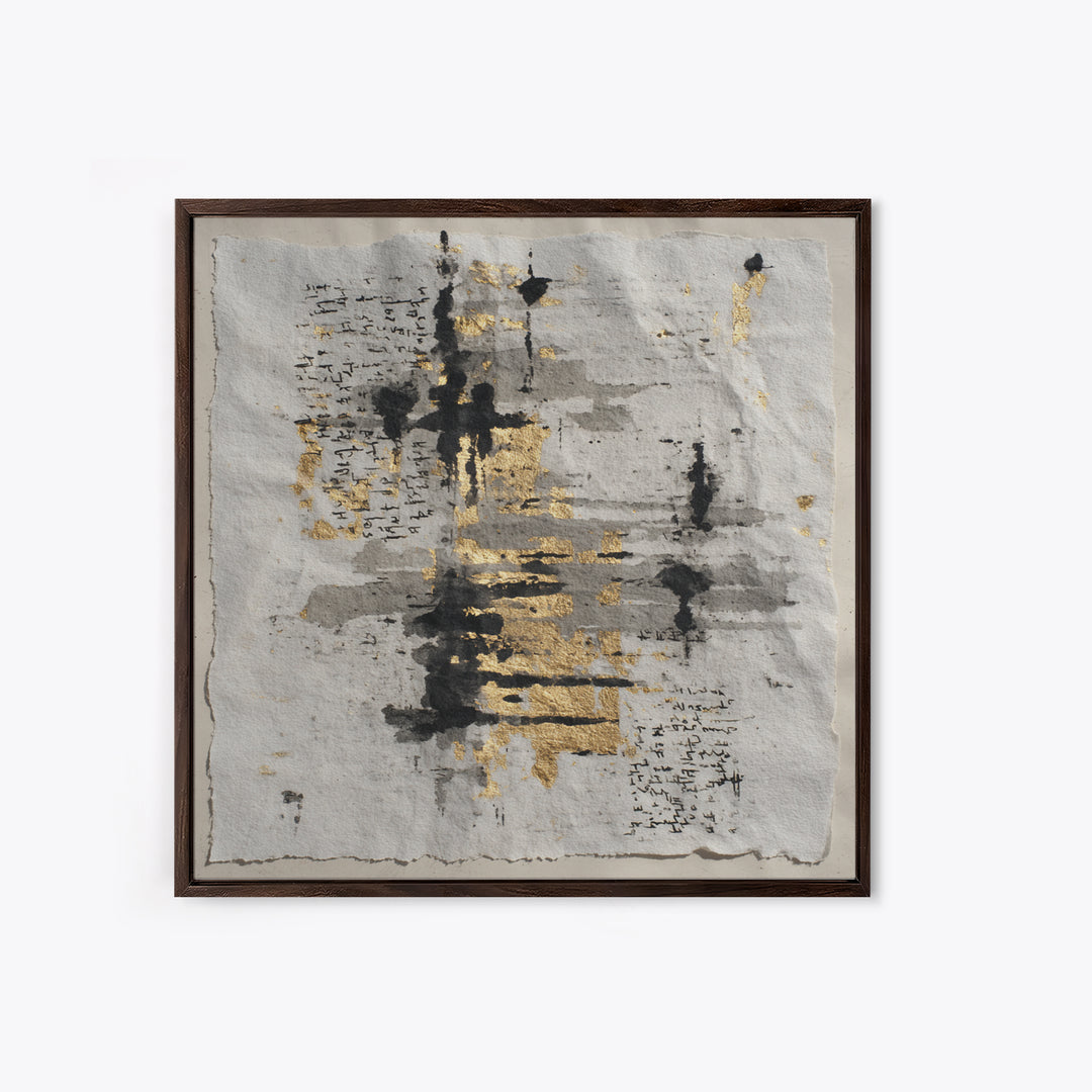 Abstract Prayer Flag of Brush Marks Canvas Print, Calligraphy Art, Printable Wall Art, Living Room Decor, Fine Art, Script, CAL-1x1-23