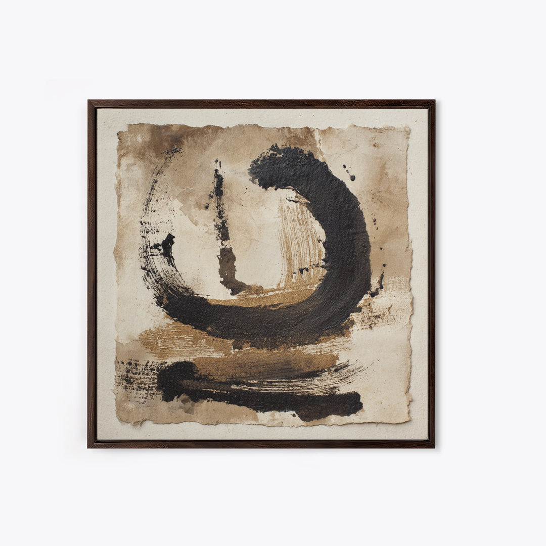 Expressive Musical Rhythm Painted as Ink Strokes Canvas Print, Calligraphy Art, Digital Download Art, Living Room Decor, Script, CAL-1x1-72