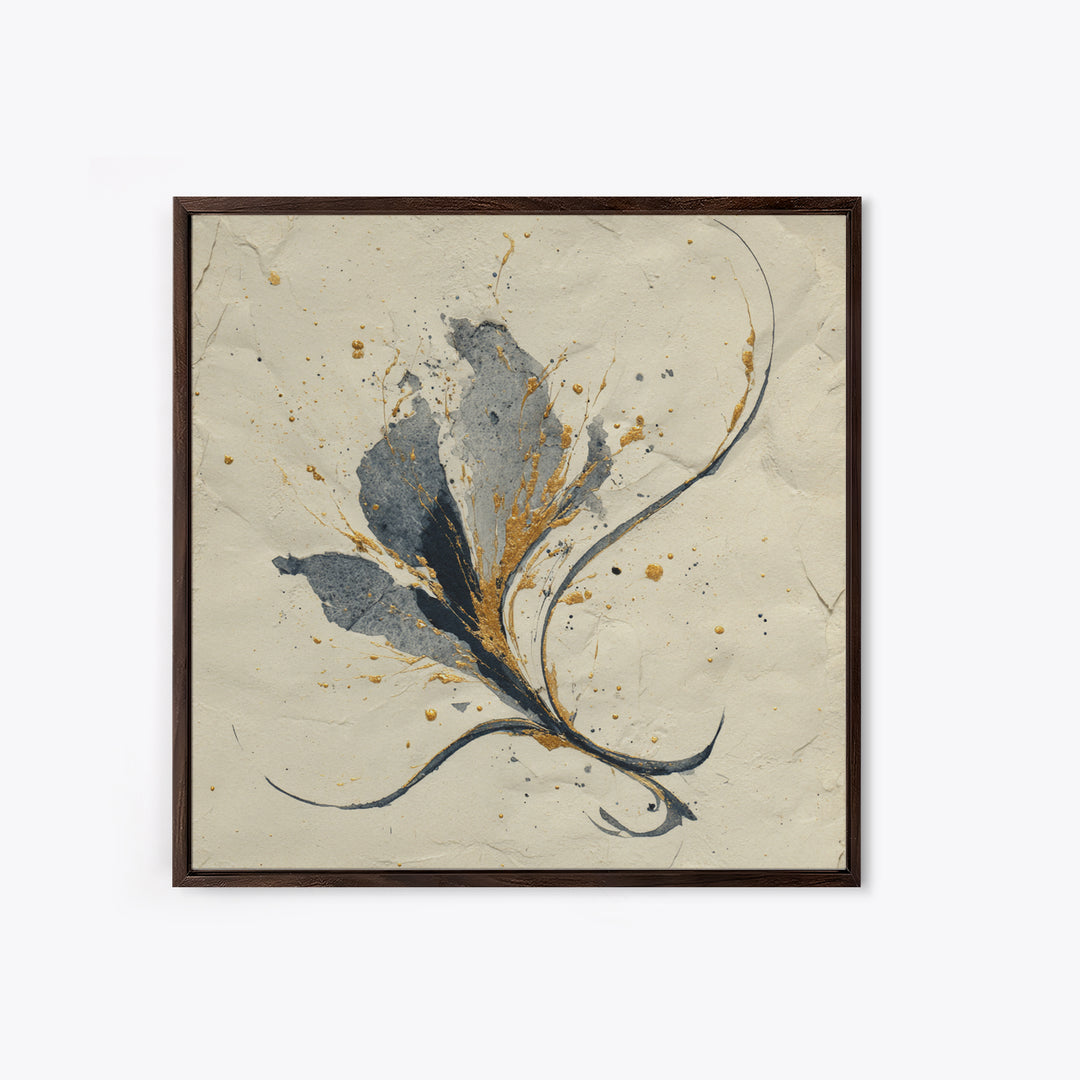 Single Elegant Flourish Shaped Like a Flower Canvas Print, Calligraphy Art, Room Decor, Living Room Decor, Fine Art, Script, CAL-1x1-77